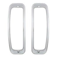 Clear Anodized Billet Aluminum Tail Light Bezels For 1966-77 Ford Bronco (Pair)
